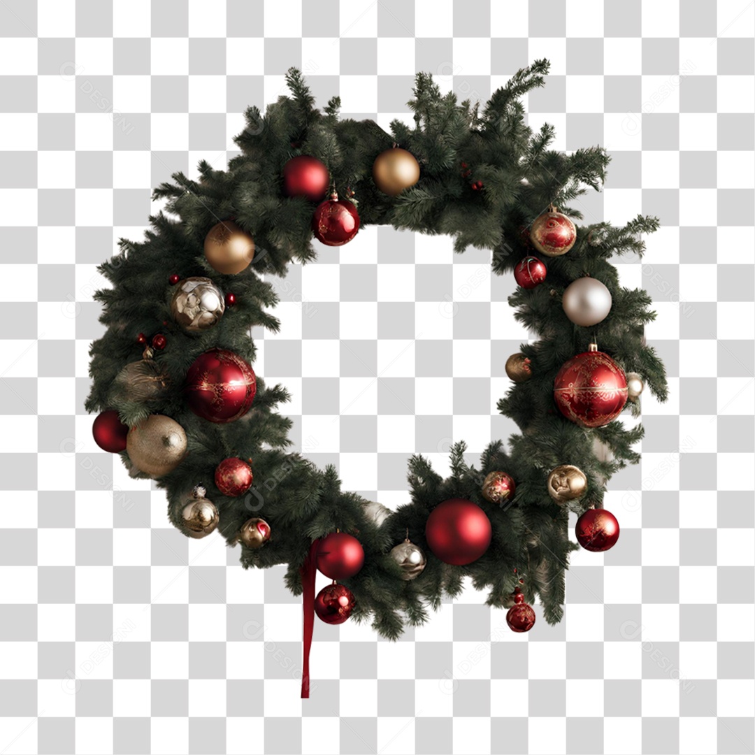 Guirlanda Natalina Decorações Enfeites PNG Transparente