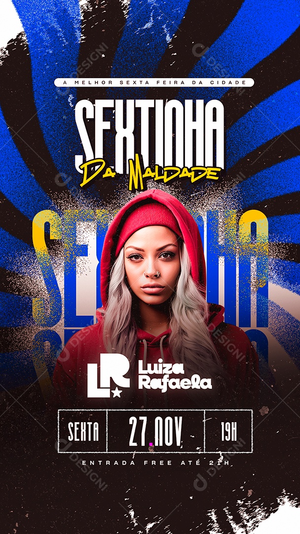 Story Flyer Sextinha Da Maldade Luiza Rafaela Social Media PSD Editável