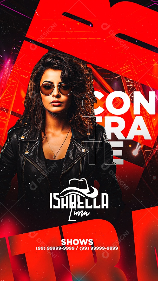 Story Flyer Contrate Isabella Lima Shows Social Media PSD Editável