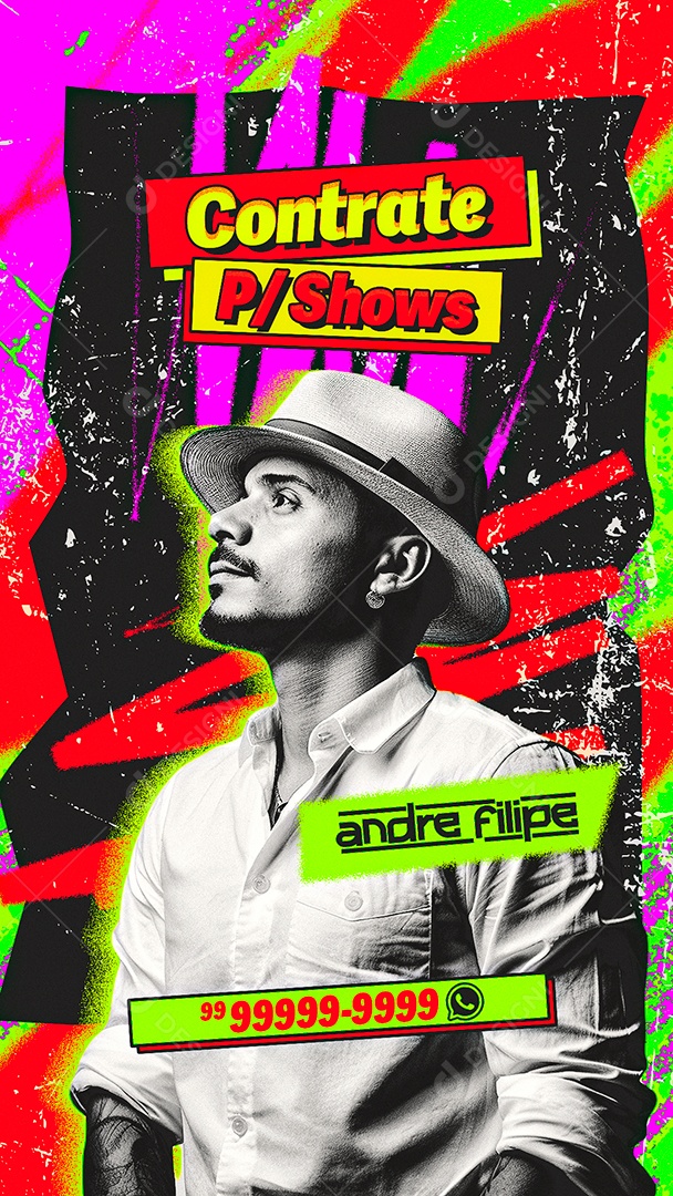 Story Flyer Hire for Shows Andre Filipe Social Media Editable PSD