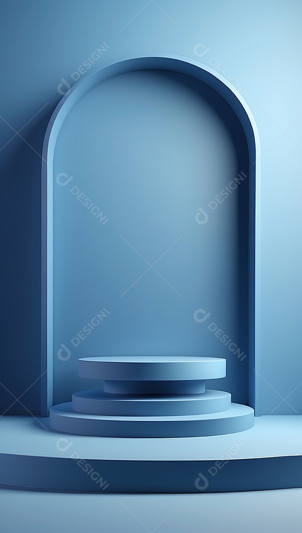 Pódio de exibição de produto azul simples