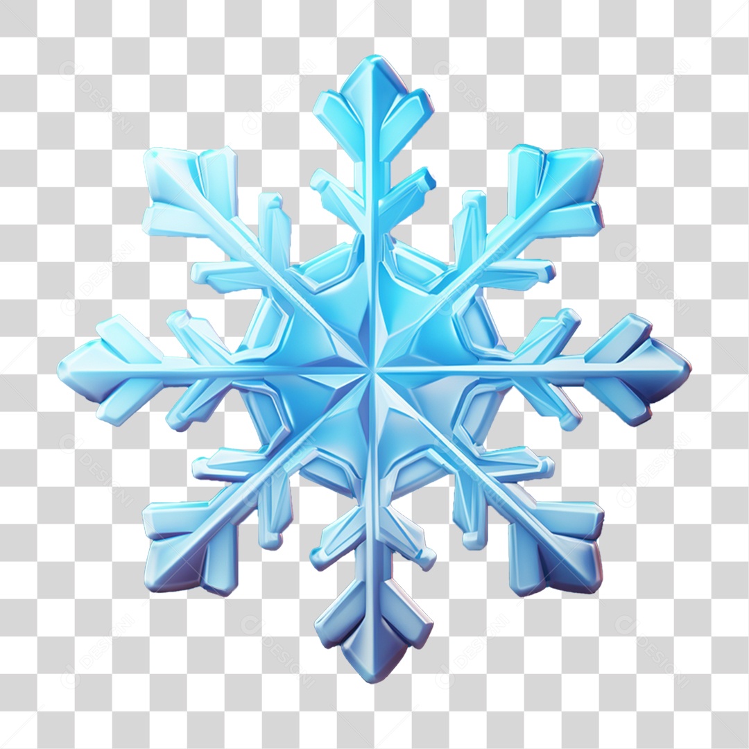 Floco de Neve Enfeite Natalino PNG Transparente