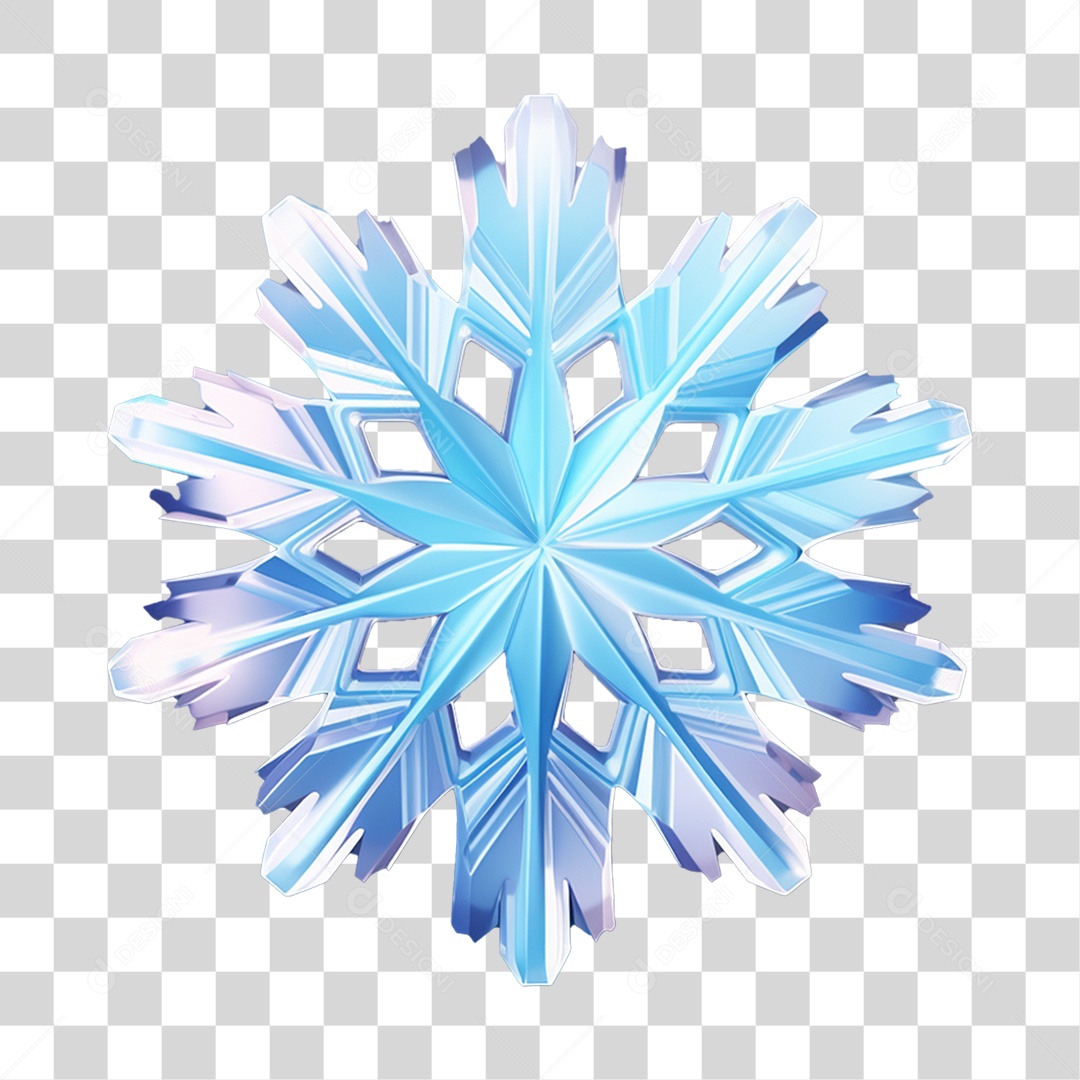 Floco de Neve Enfeite Natalino PNG Transparente