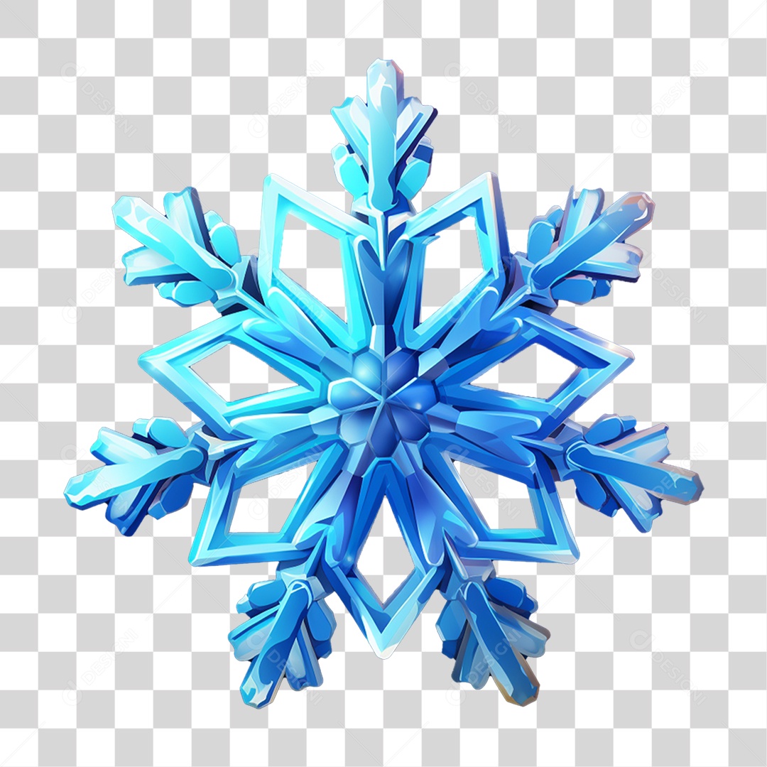 Floco de Neve Enfeite Natalino PNG Transparente