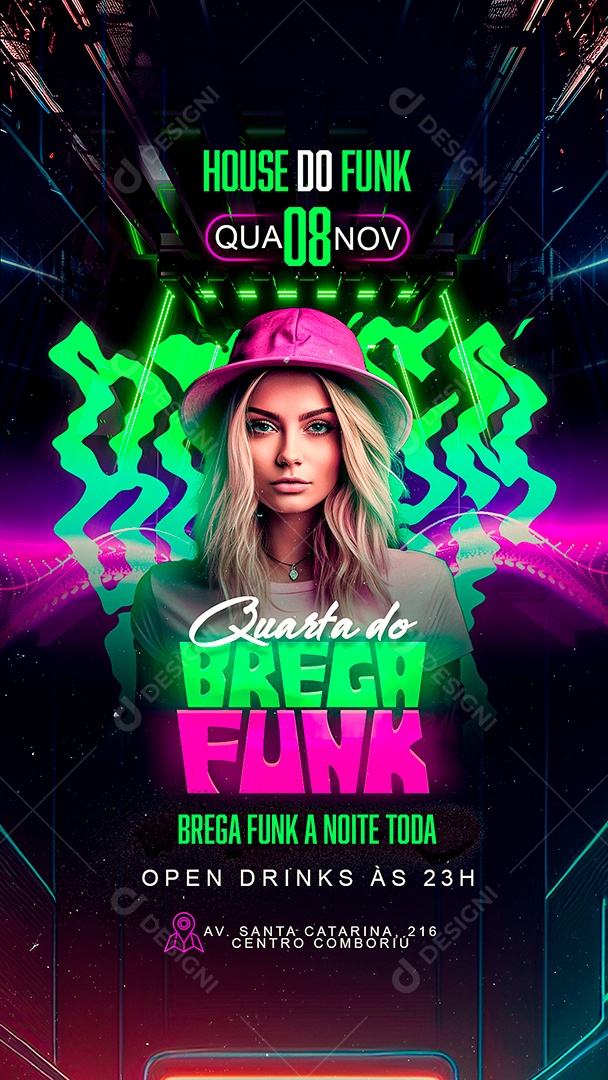 Story Flyer Quarta do Brega Funk Social Media PSD Editável