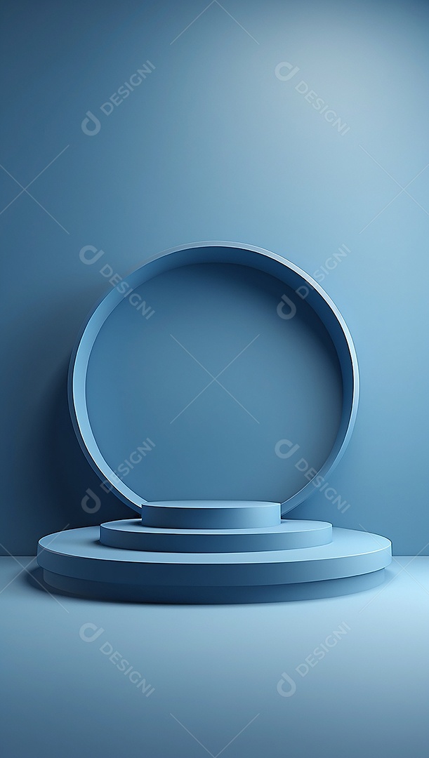Pódio de exibição de produto azul simples