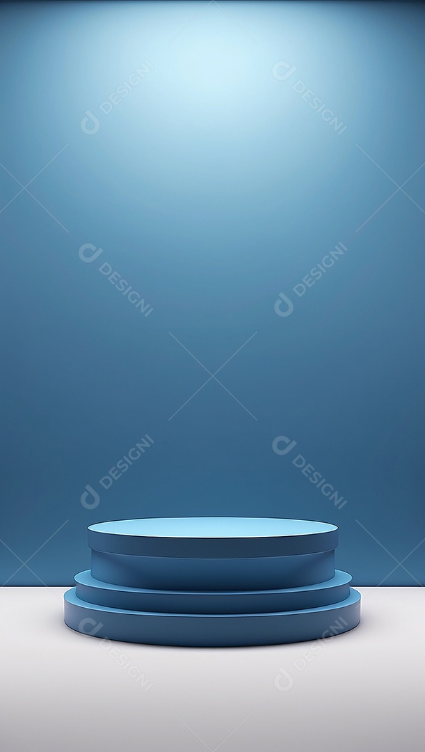 Pódio de exibição de produto azul simples