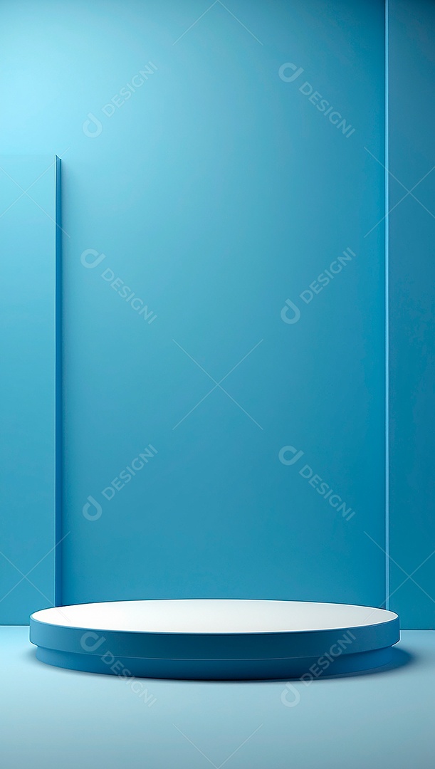 Pódio de exibição de produto azul simples