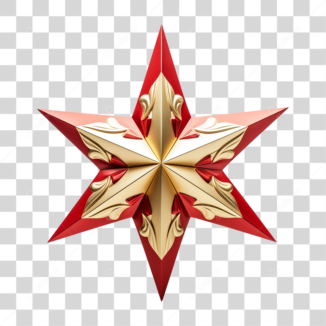 Estrela de Natal Enfeite Natalino PNG Transparente