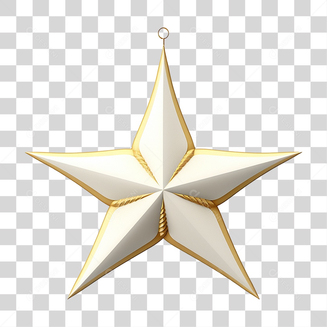 Estrela de Natal Enfeite Natalino PNG Transparente