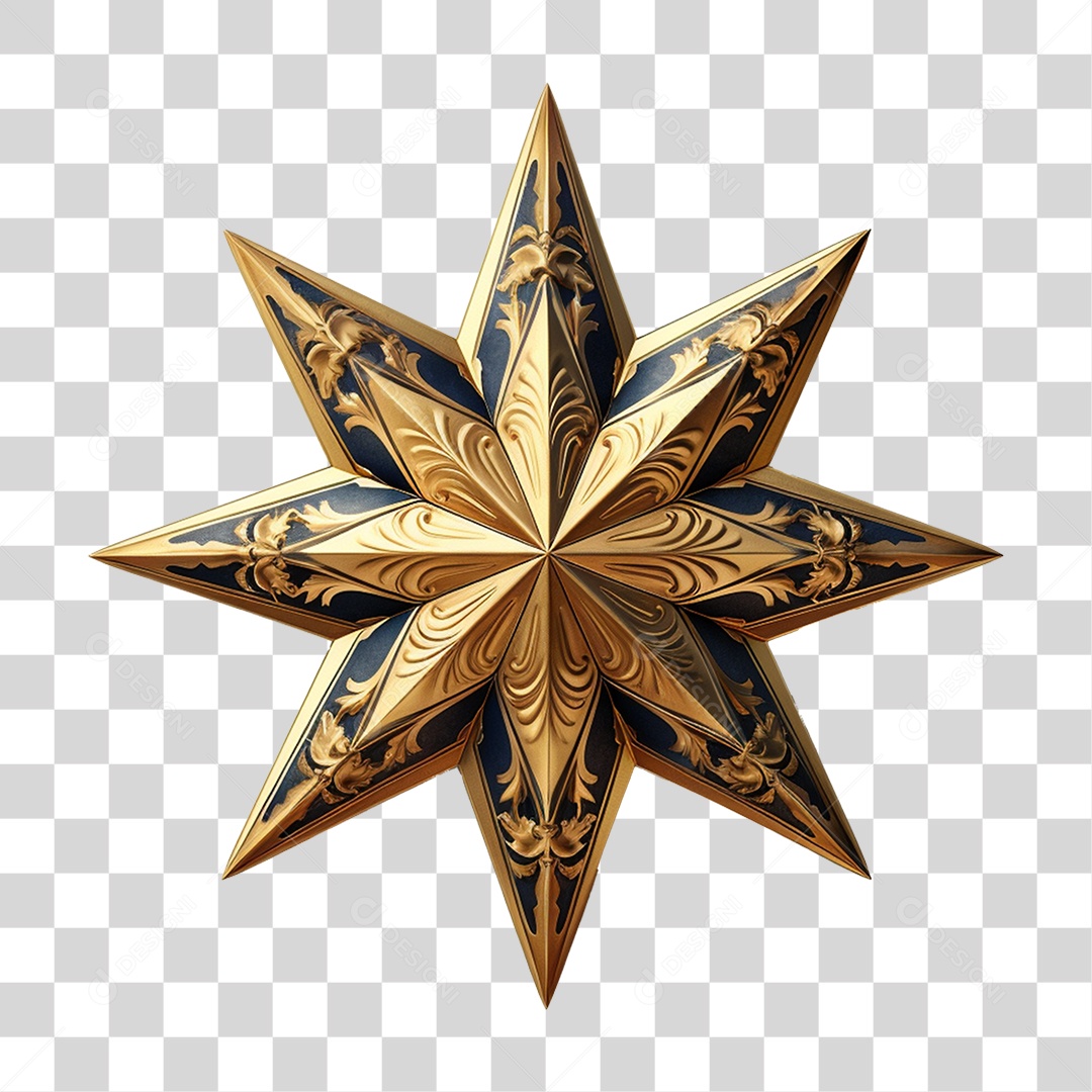 Estrela de Natal Enfeite Natalino PNG Transparente