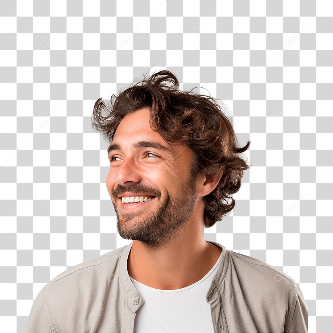 Homem Sorrindo Feliz PNG Transparente