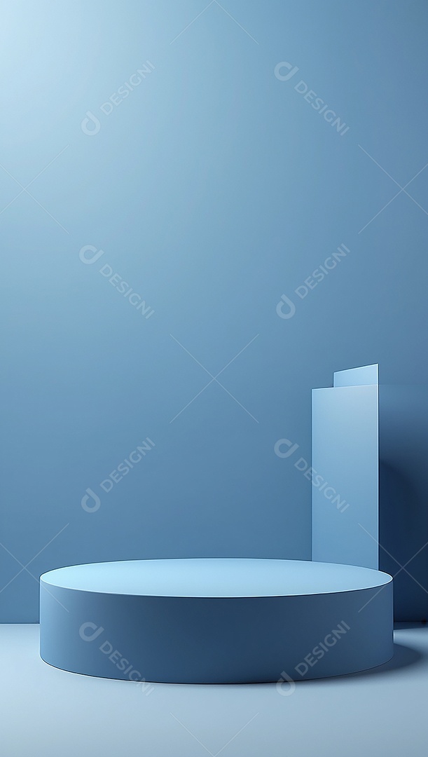 Pódio de exibição de produto azul simples