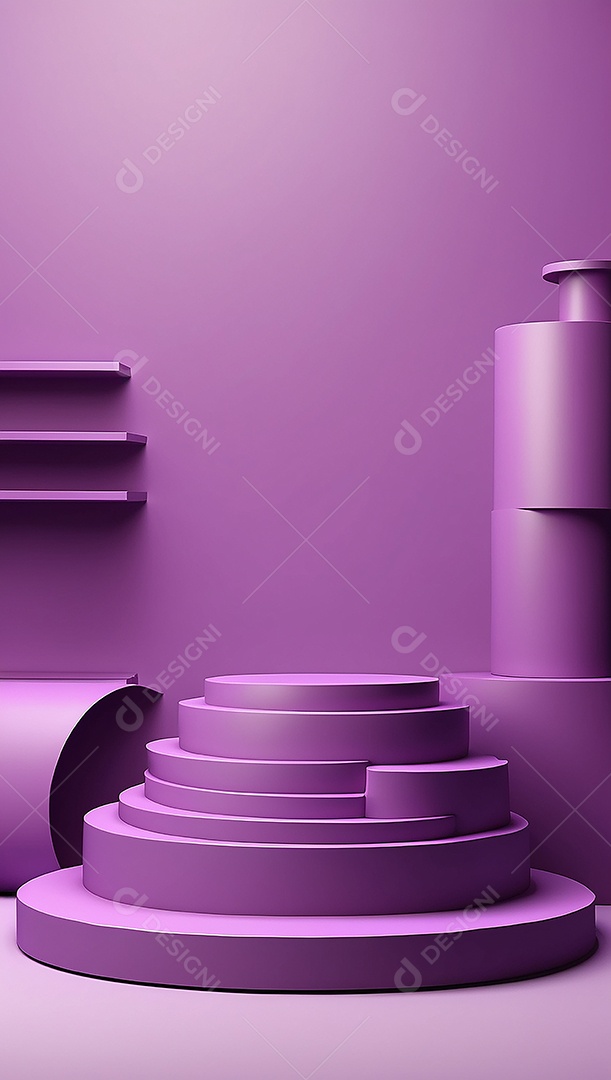 Pódio de exibição de produto roxo simples