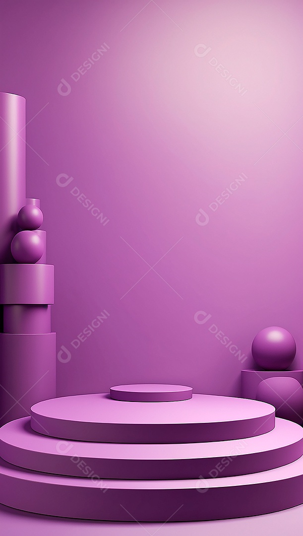 Pódio de exibição de produto roxo simples