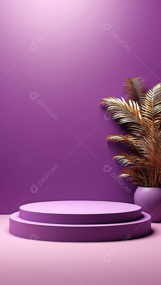 Pódio de exibição de produto roxo simples