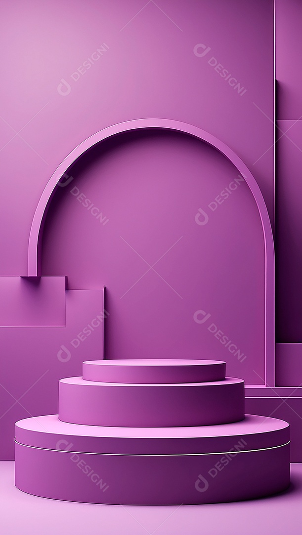Pódio de exibição de produto roxo simples difusão