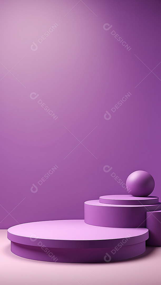 Pódio de exibição de produto roxo simples difusão