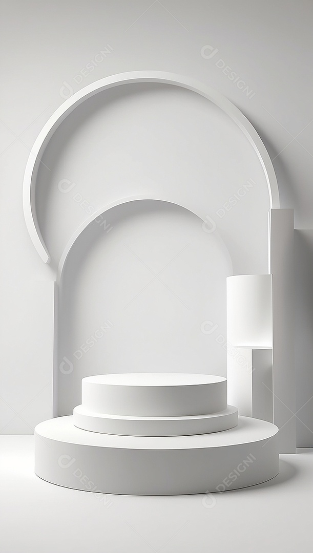 Pódio de exibição de produto branco simples difusão