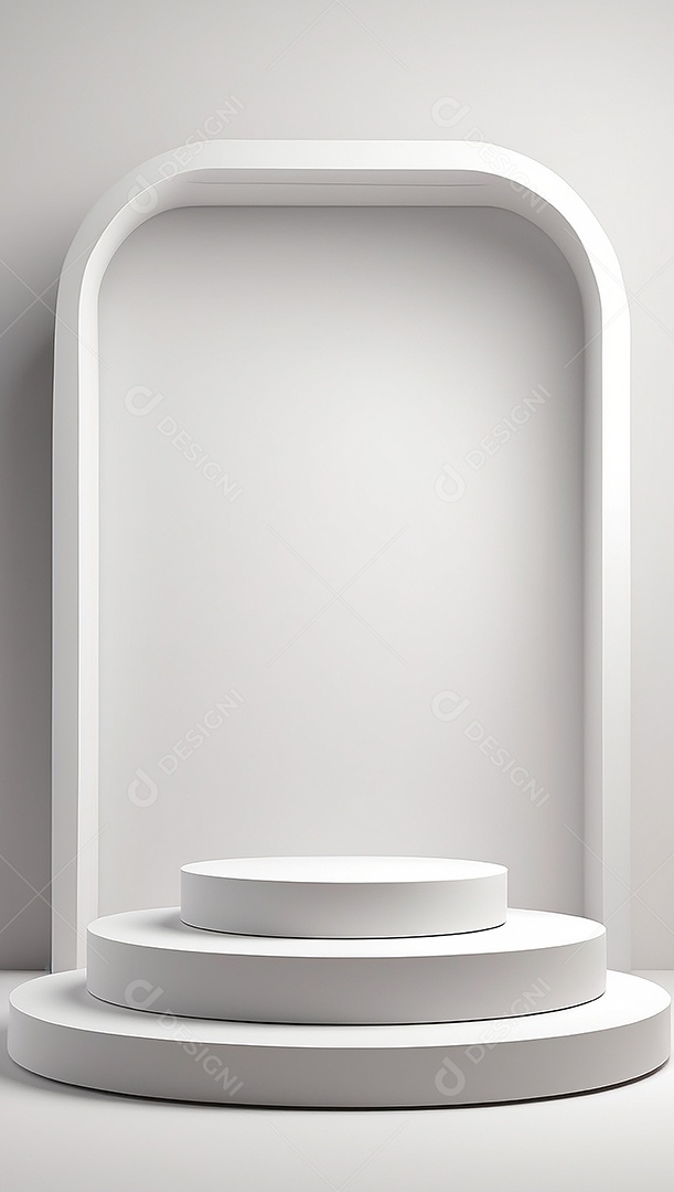 Pódio de exibição de produto branco simples difusão
