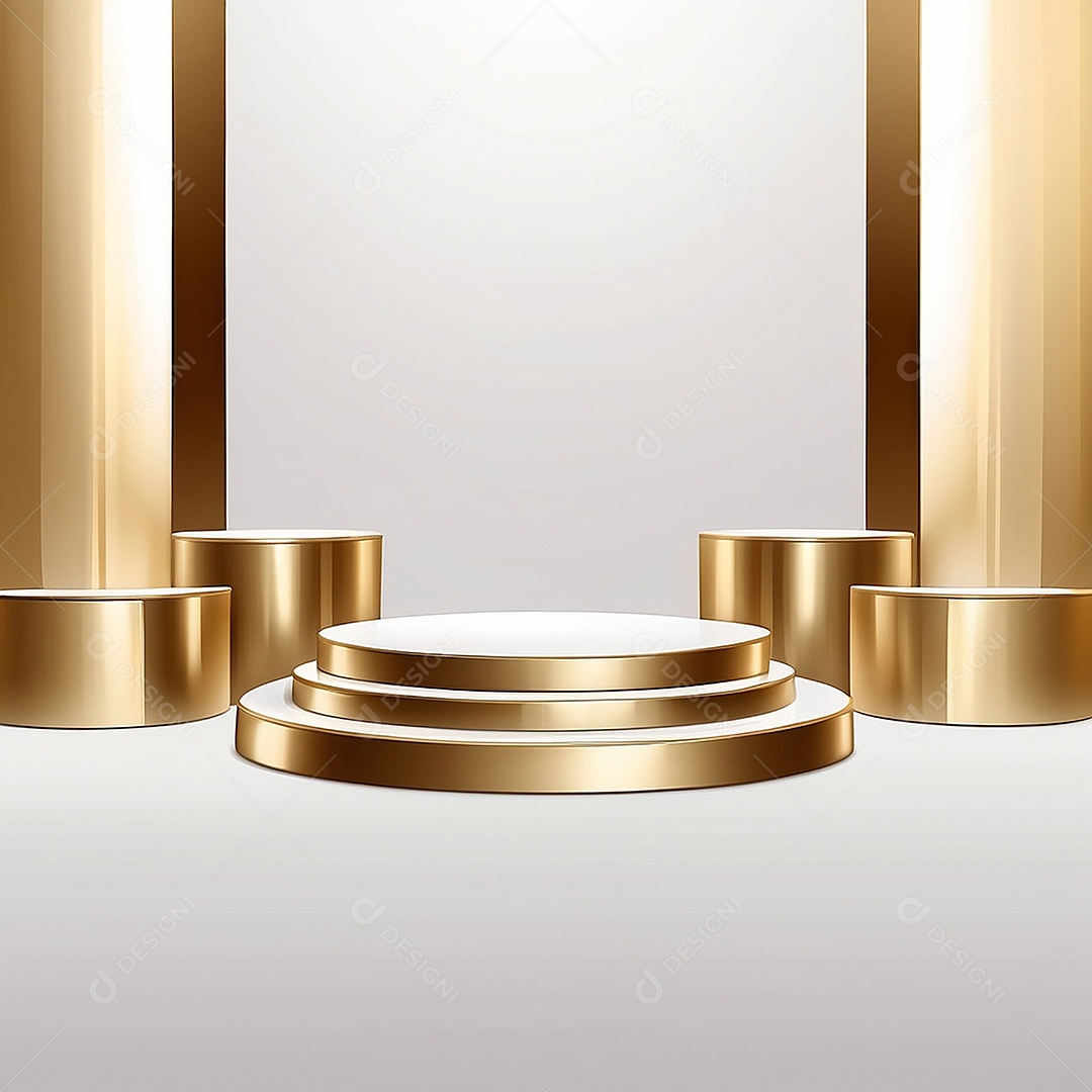 Fundo de pódio gradientes de ouro branco