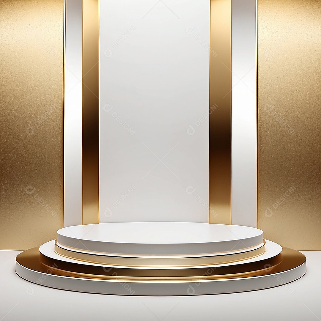 Fundo de pódio gradientes de ouro branco