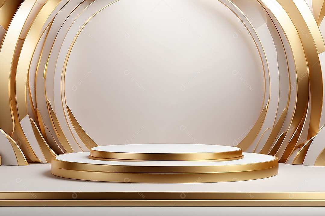 Fundo de pódio gradientes de ouro branc