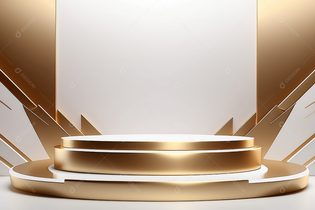 Fundo de pódio gradientes de ouro branc