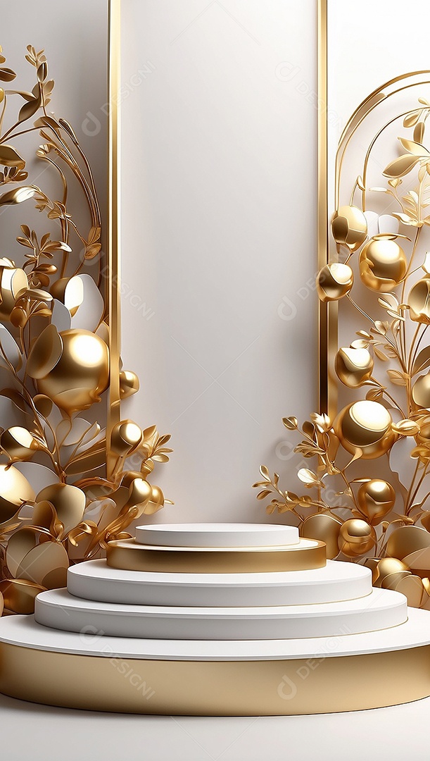 Fundo de pódio gradientes de ouro branco