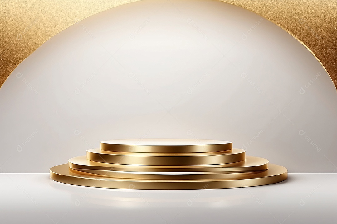 Fundo de pódio gradientes de ouro branco