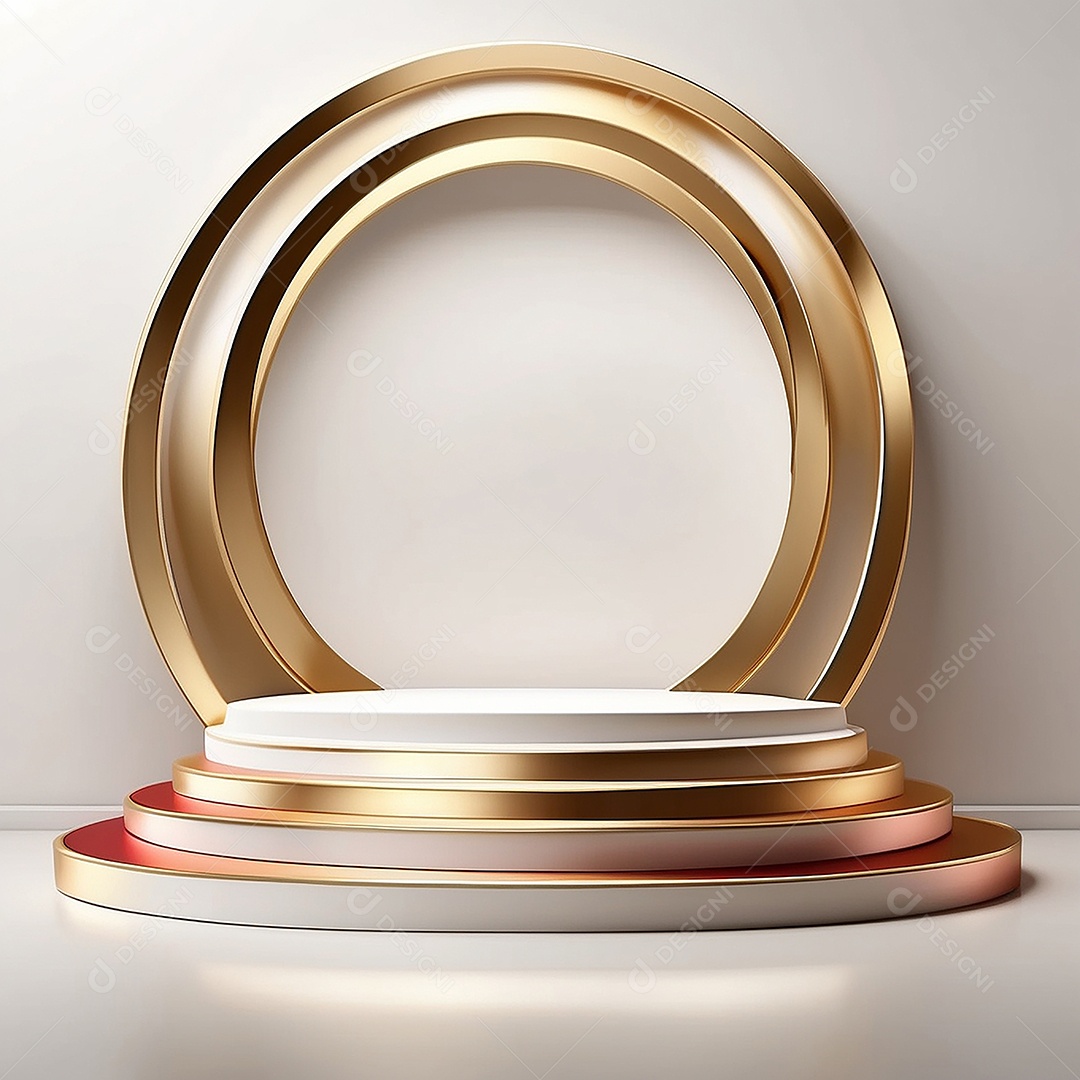 Fundo de pódio gradientes de ouro branco