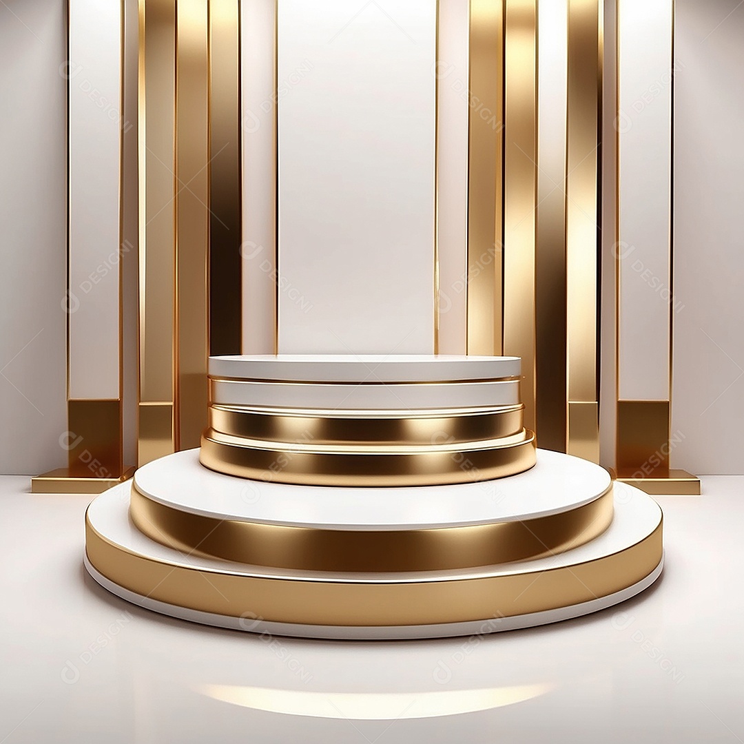 Fundo de pódio gradientes de ouro branco