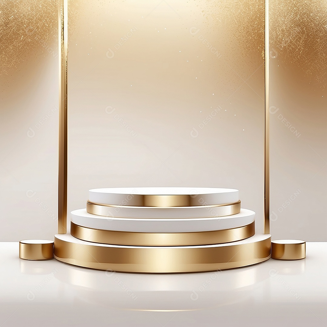 Fundo de pódio gradientes de ouro brancoFundo de pódio gradientes de ouro branco
