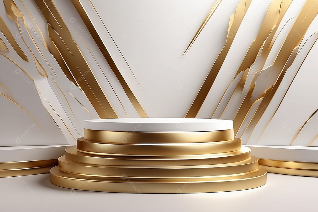 Fundo de pódio gradientes de ouro branco