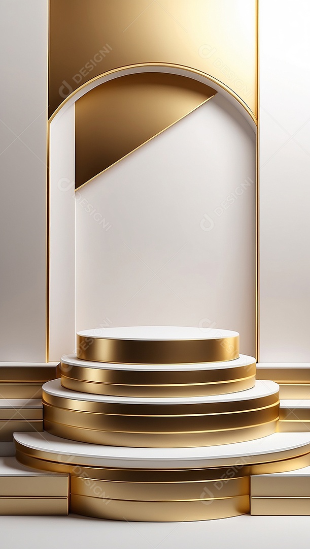 Fundo de pódio gradientes de ouro branco