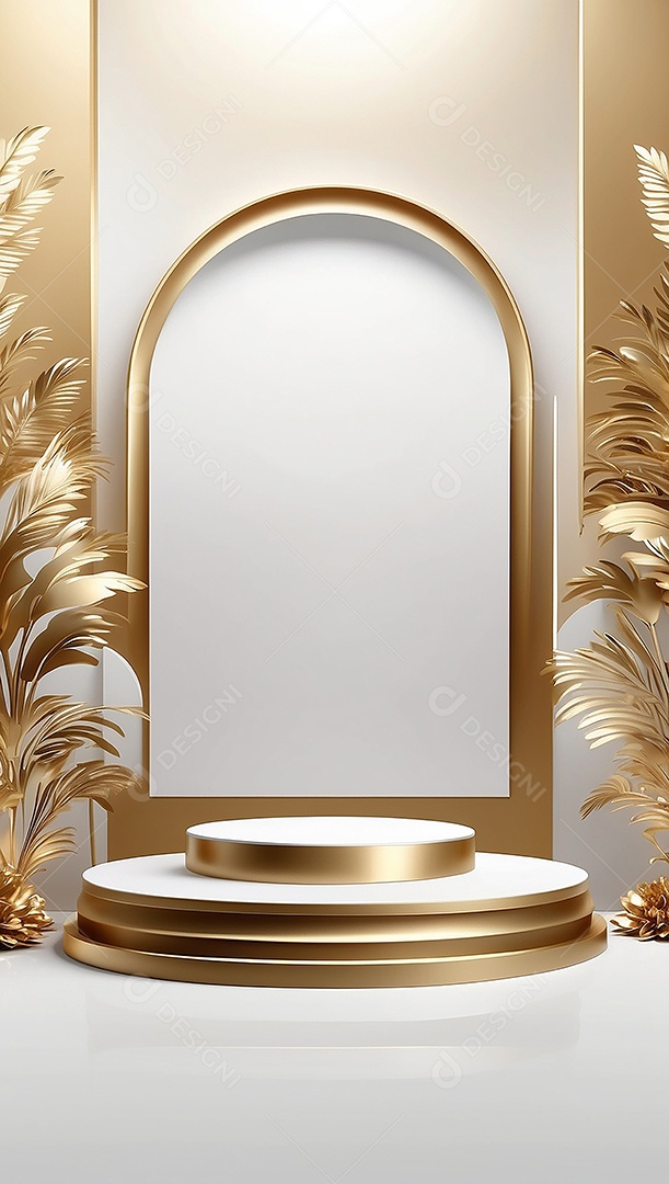 Fundo de pódio gradientes de ouro branco