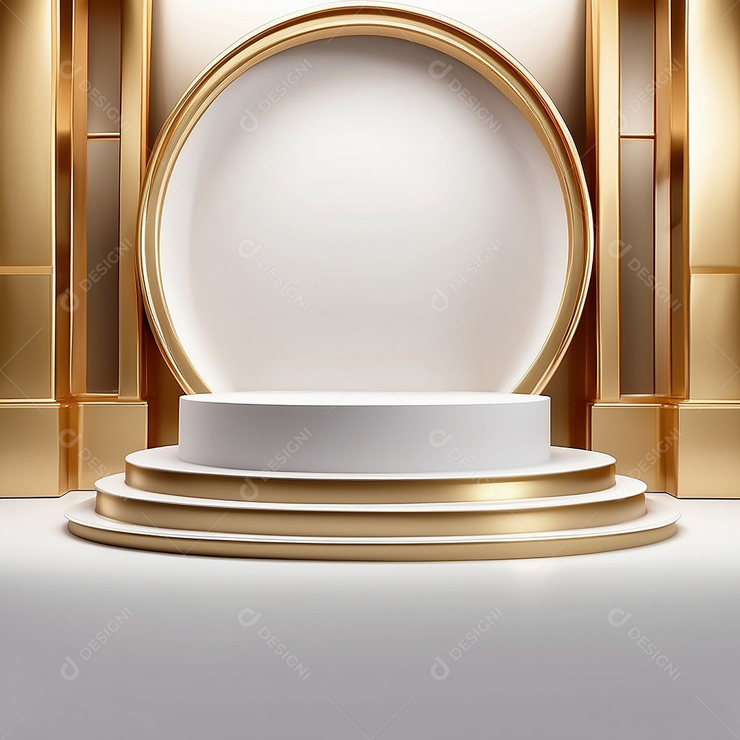 Fundo de pódio gradientes de ouro branco