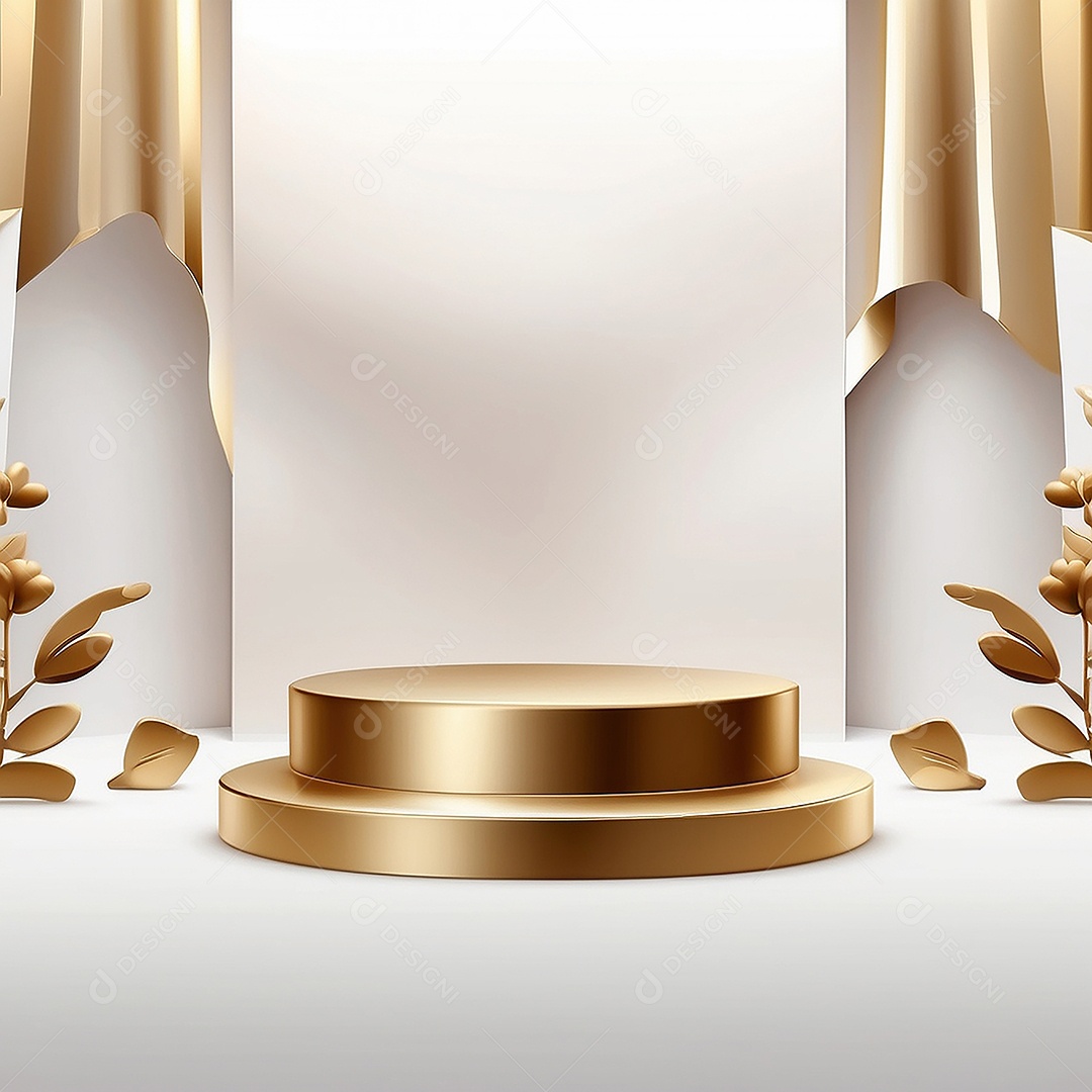 Fundo de pódio gradientes de ouro branco