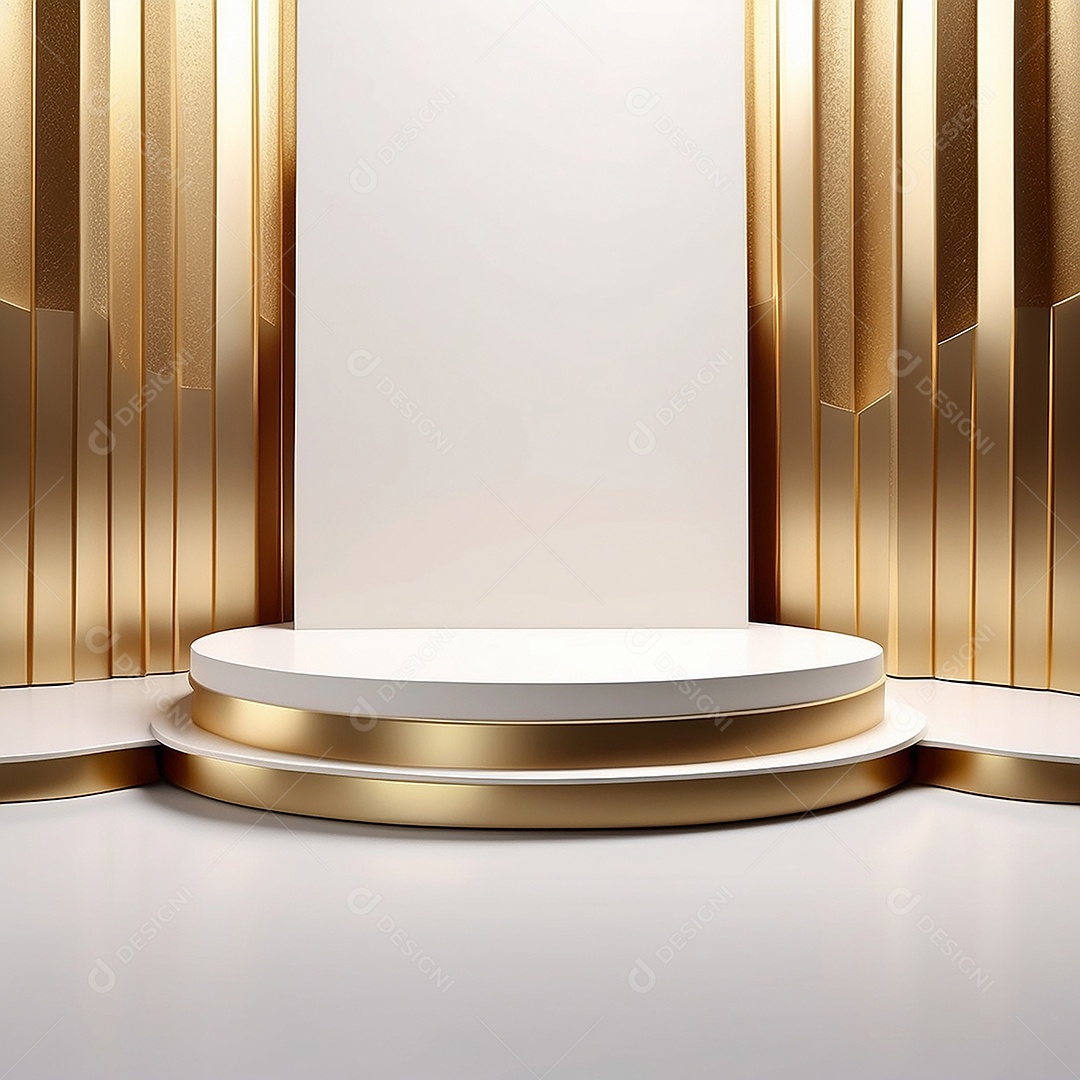 Fundo de pódio gradientes de ouro branco