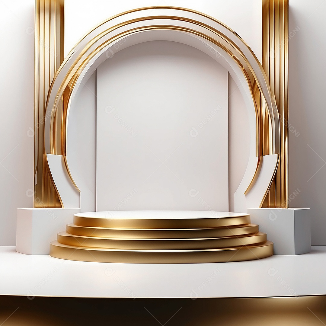 Fundo de pódio gradientes de ouro branco