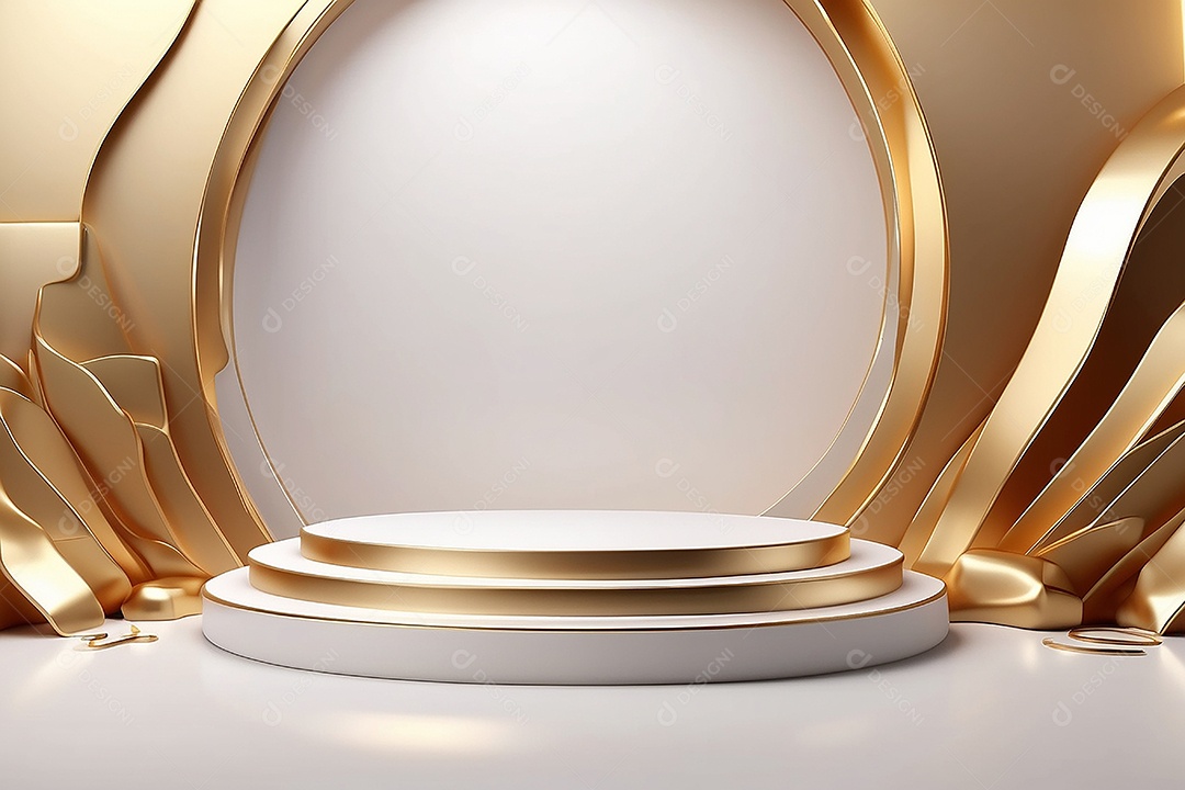 Fundo de pódio gradientes de ouro branco