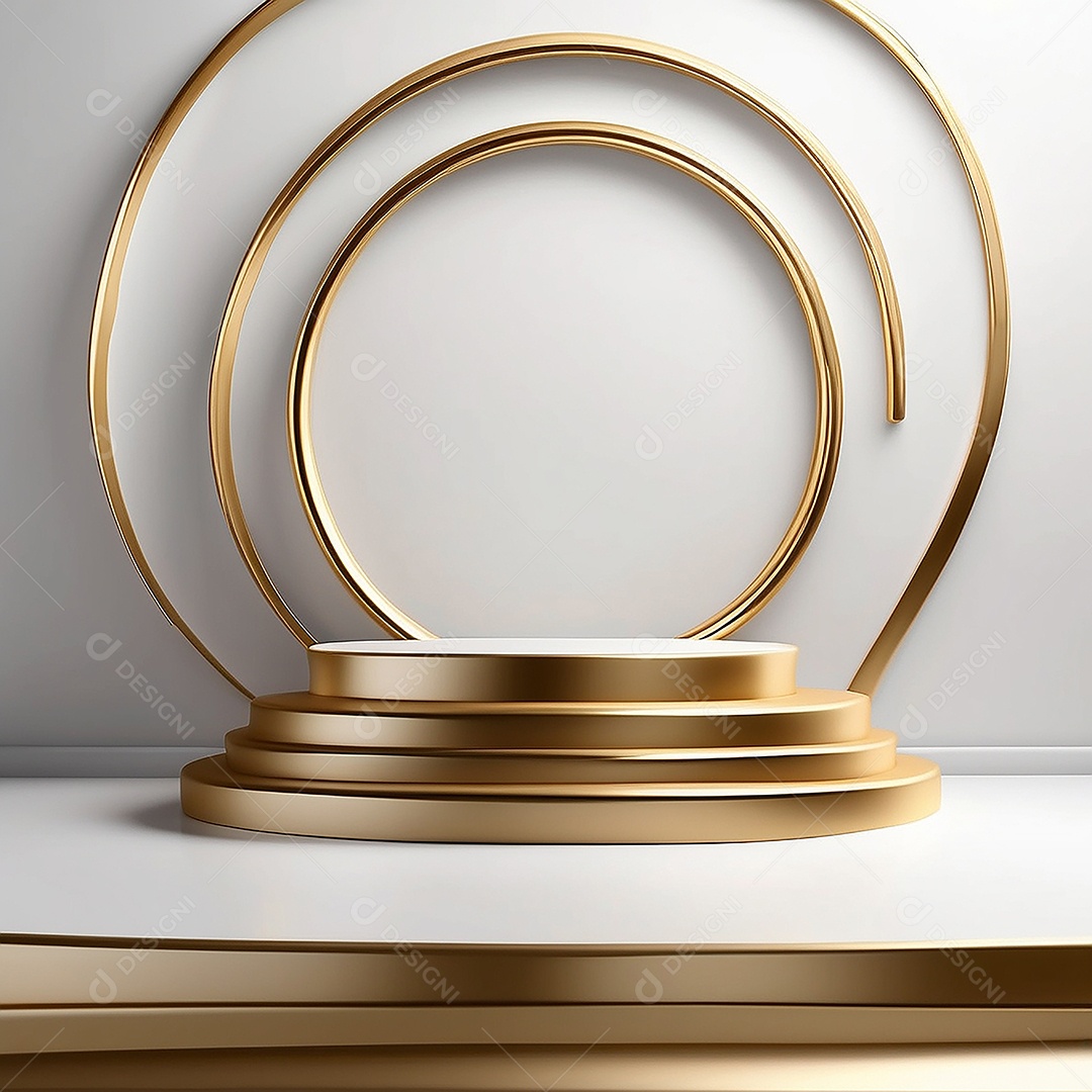 Fundo de pódio gradientes de ouro branco