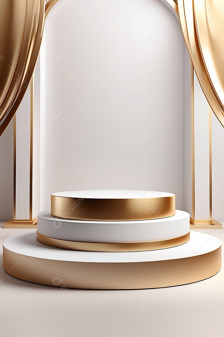 Fundo de pódio gradientes de ouro branco