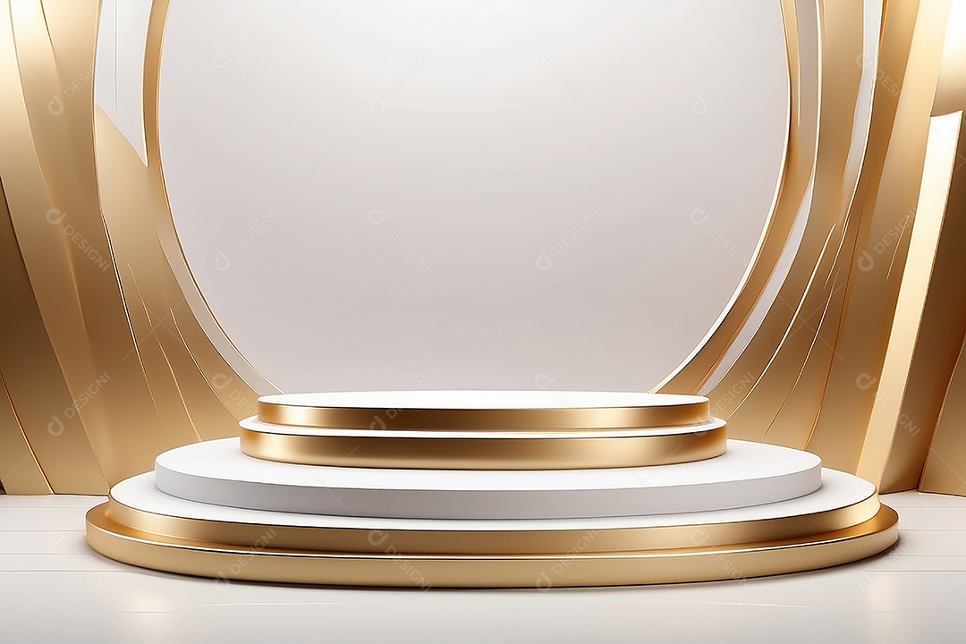 Fundo de pódio gradientes de ouro branco