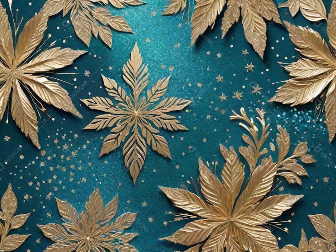 Crie um fundo de parede com uma textura brilhante, usando glitter e tintas metálicas para dar um aspecto festivo e glamoroso.