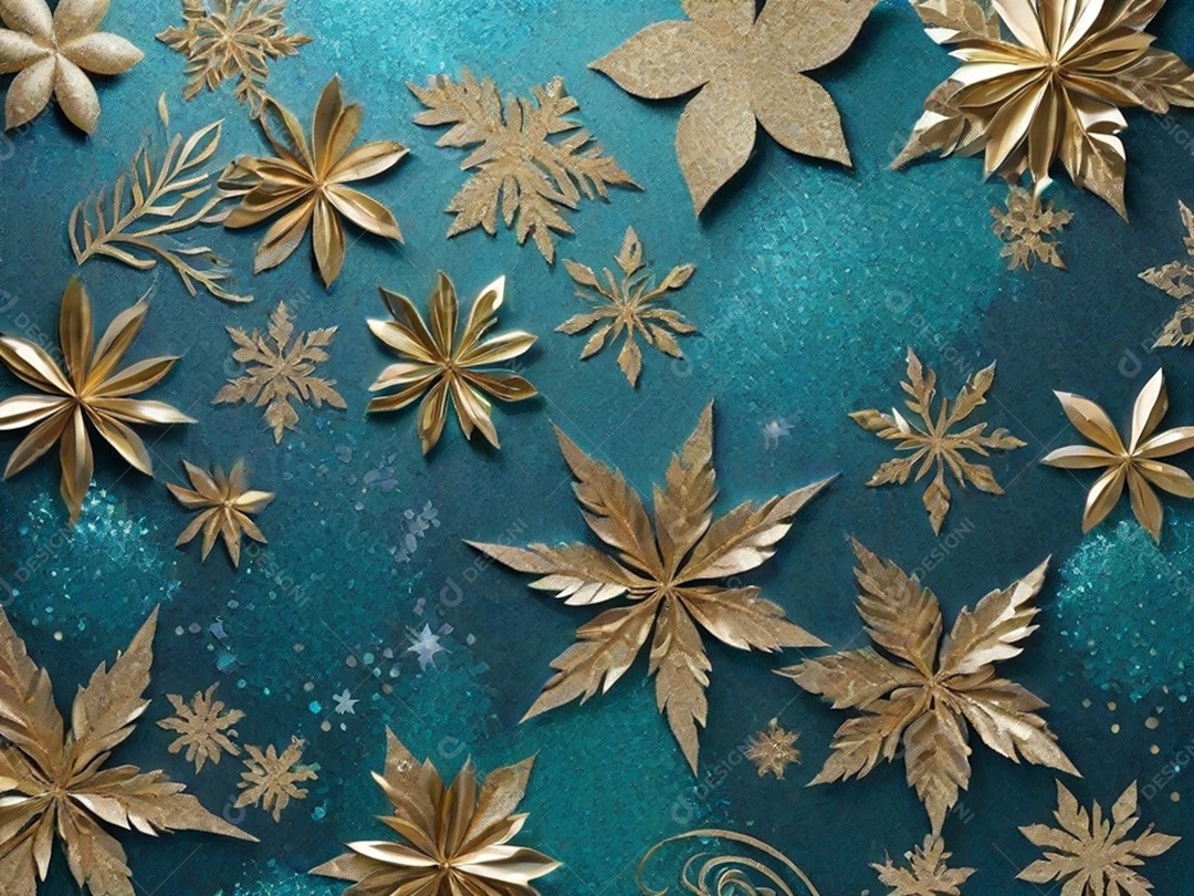 Crie um fundo de parede com uma textura brilhante, usando glitter e tintas metálicas para dar um aspecto festivo e glamoroso.