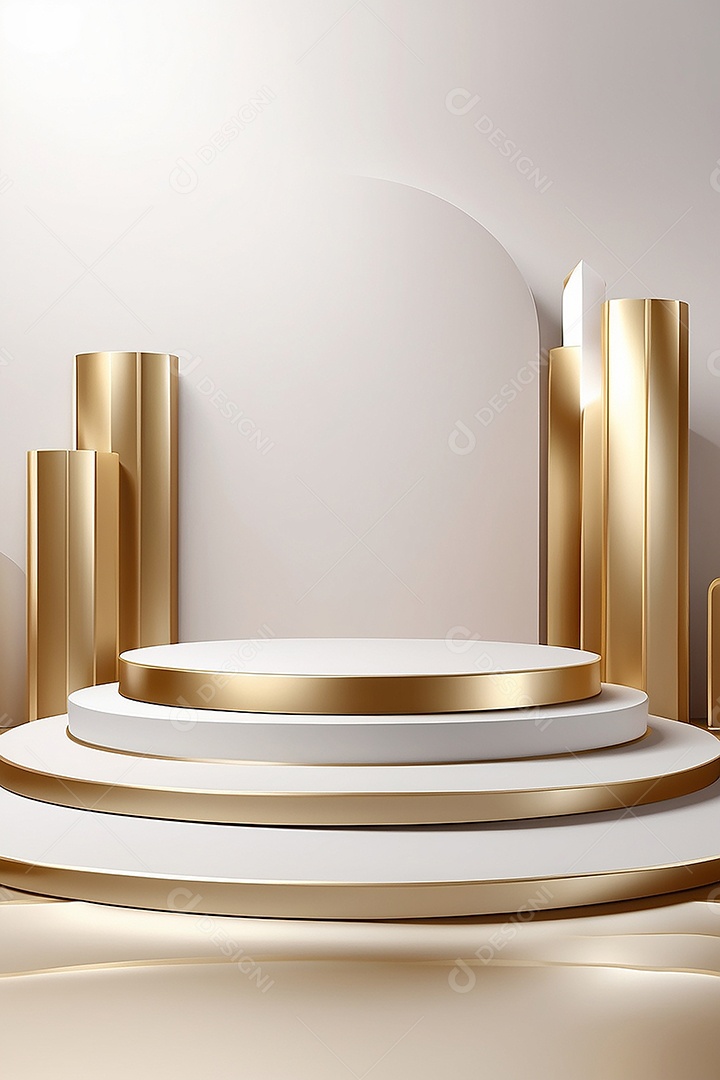 Fundo de pódio gradientes de ouro branco