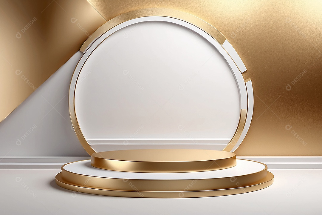 Fundo de pódio gradientes de ouro branco
