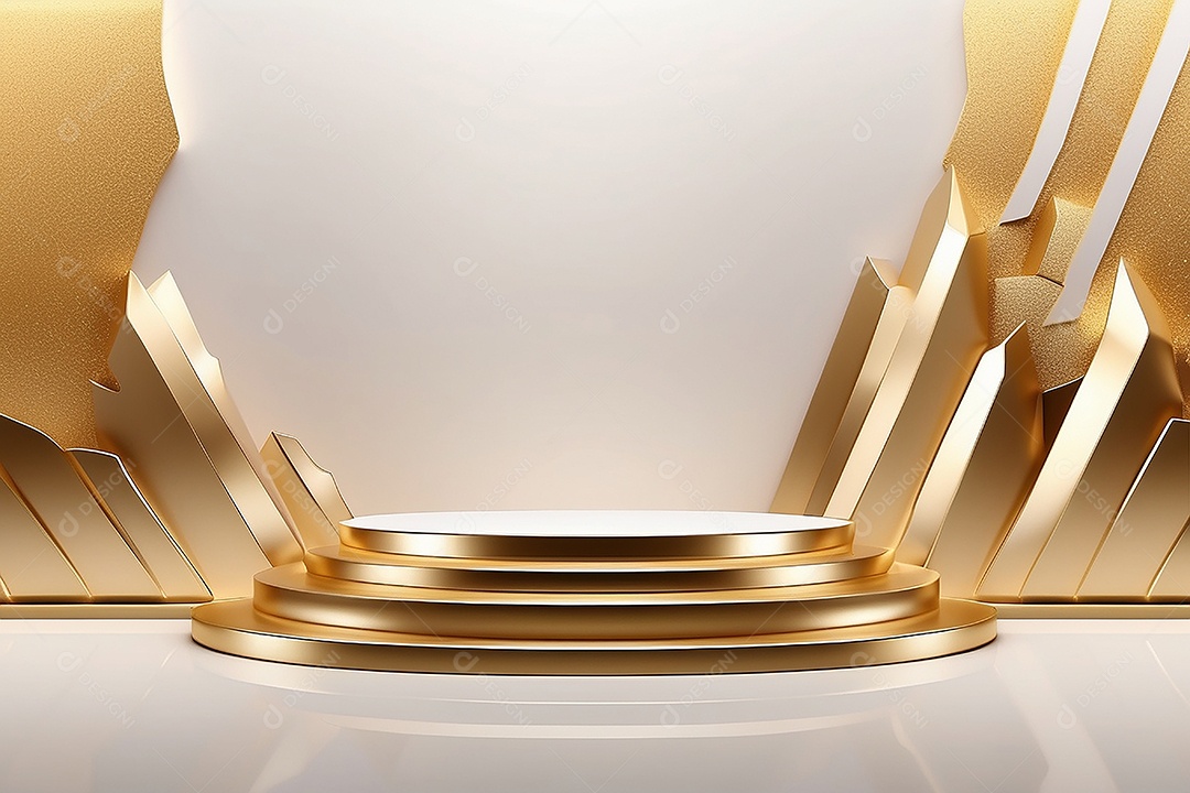 Fundo de pódio gradientes de ouro branco