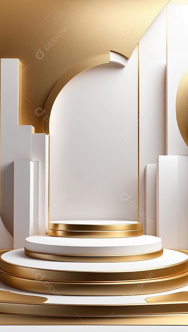 Fundo de pódio gradientes de ouro branco